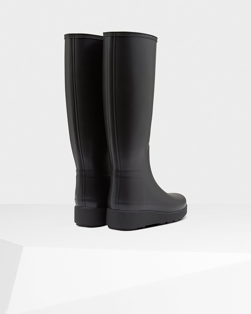 Women Hunter Refined Slim Fit Tall | Creeper Boots Black | NZ-81547-APYK